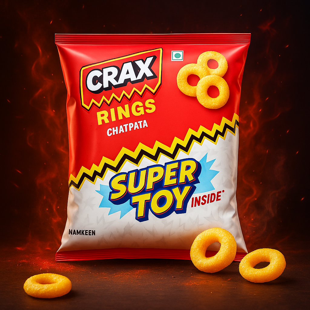 Crax Rings Chatpata Flavour | BIG PACK | Imported Indian Puff Rings