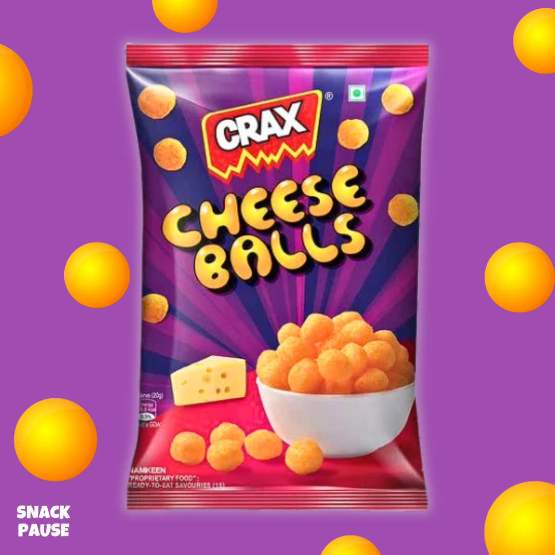 Crax Cheese Balls | 20 Rs BIG PACK | Imported Indian Puff Balls