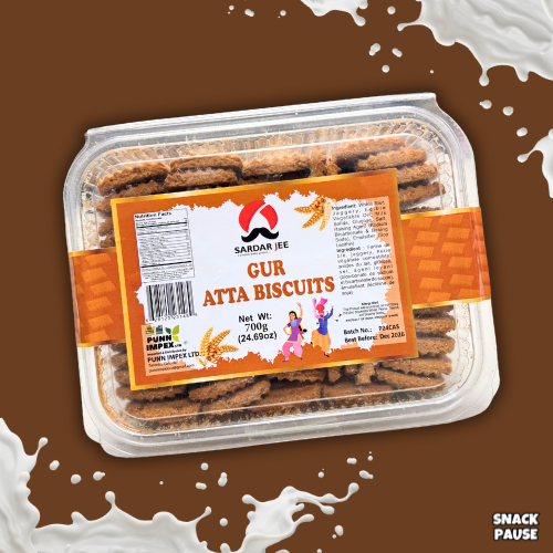 Gur Atta Biscuits | 700gm Pack | Imported from India
