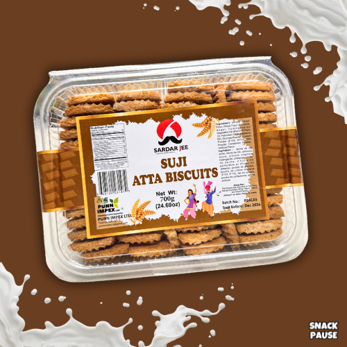 Suji Atta Biscuits | 700gm Pack | Imported from India