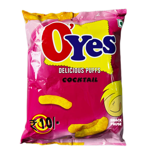 Oyes Cocktail | 10Rs Pack | Imported Indian Puffs