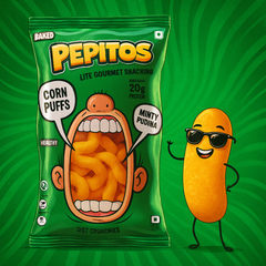 Pepitos Corn Puffs - Minty Pudina-XXL Party Pack -140g