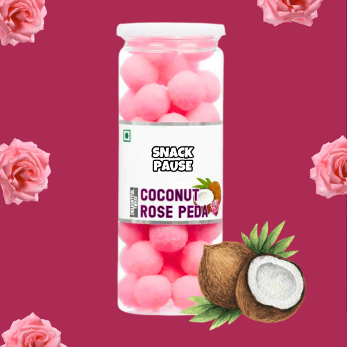Coconut Rose Peda | 200g | The Snack Pause